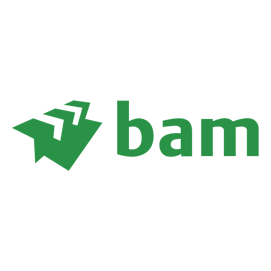 BAM green logo in white circle