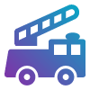 A stylized icon of a person climbing stairs with an upward arrow, symbolizing progress and advancement.