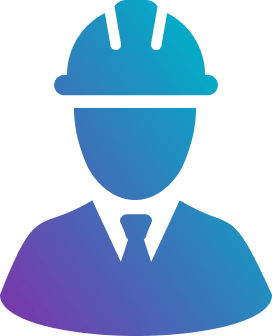 Construction Main Contractor with a blue and purple colour