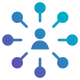 Interconnected person icon
